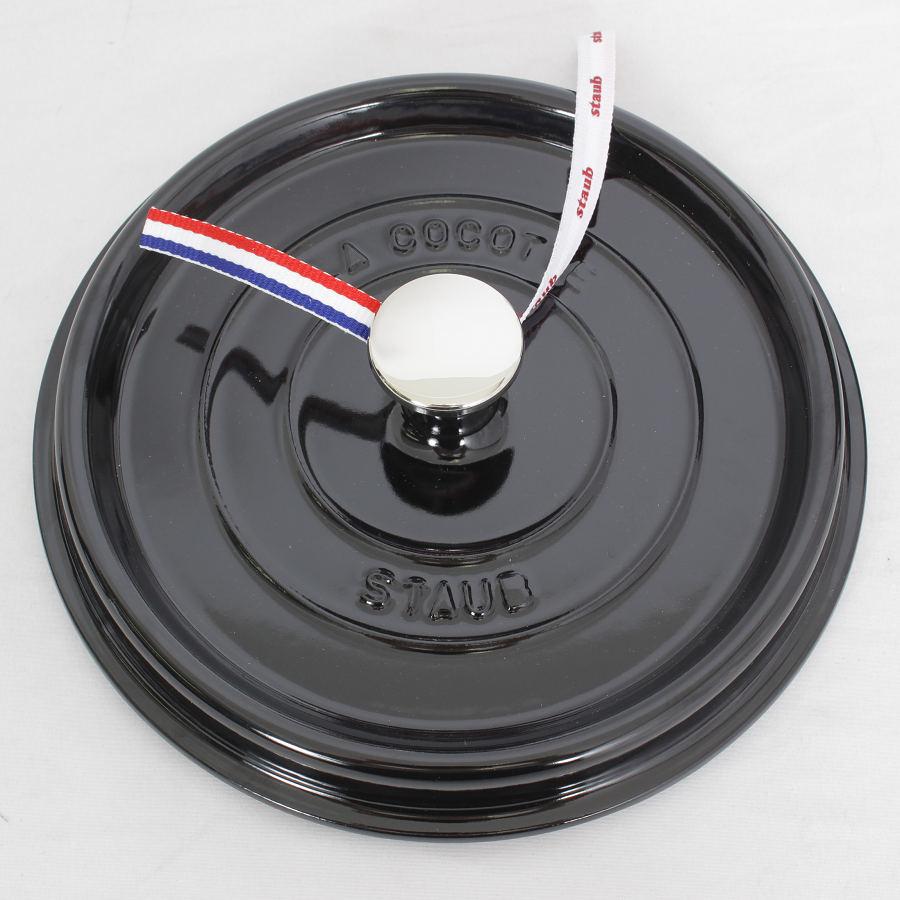 新品】ストウブ ピコ・ココット ラウンド 22cm シャイニーブラック