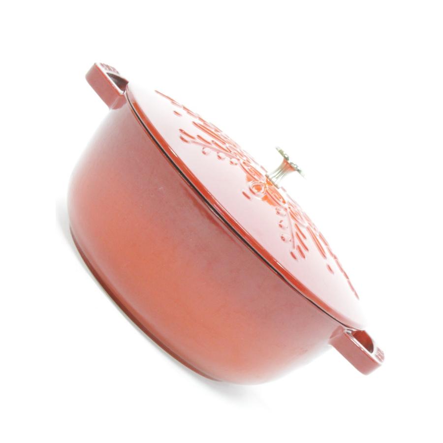 ピコ・ココット 【美品】ストウブ スノーフレークココット 24cm