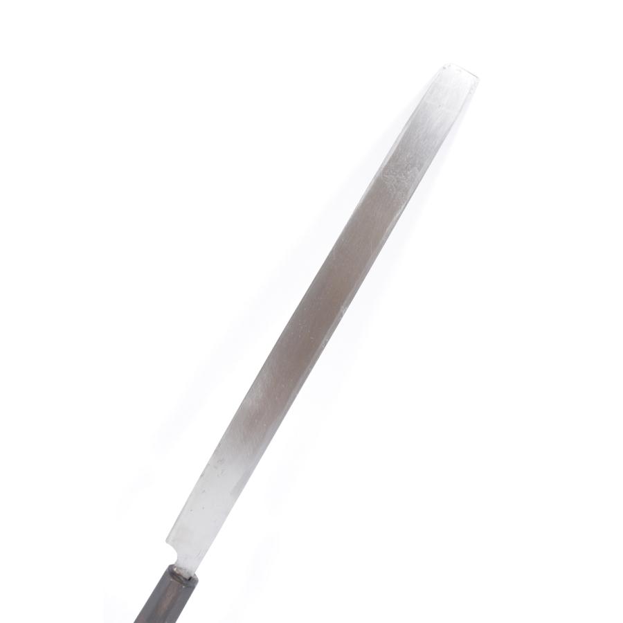 正本 秀 霞 蛸引き包丁 尺一 八角 黒檀柄 鞘付 刃渡り約340mm