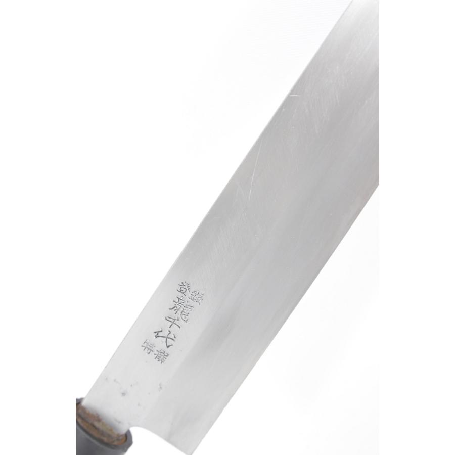 美品】龍千代 特撰 柳包丁 八寸 栗型柄 鞘付 刃渡り約240mm 柳刃 和