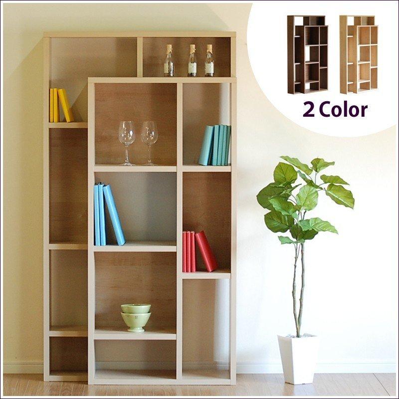 オープンシェルフ 木製 本棚 書棚 おしゃれ ディスプレイラック 扉なし