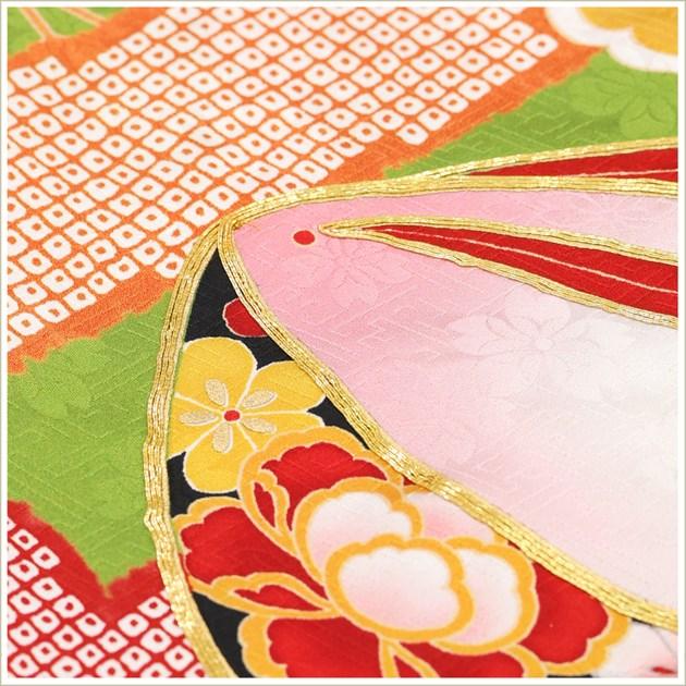 10歳〜13歳 正絹 ジュニア振袖レンタル jk0261 女の子 ジュニア着物 十