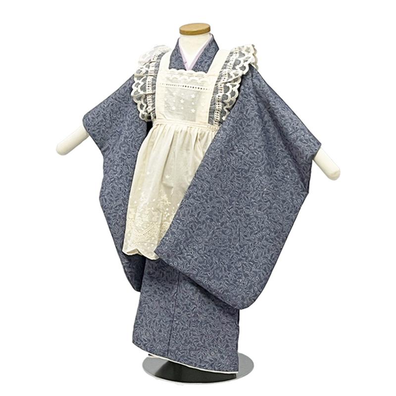 七五三 着物 3歳 女の子 被布エプロン レンタル おうるび TERAS リーフ