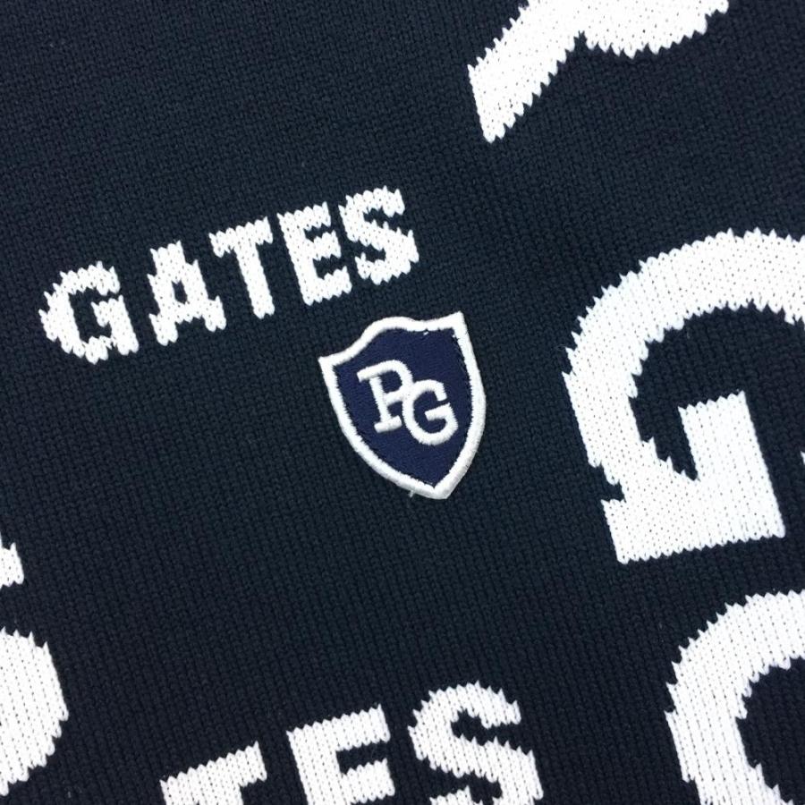 超美品】PEARLY GATES パーリーゲイツ 長袖ニットセーター ネイビー×白