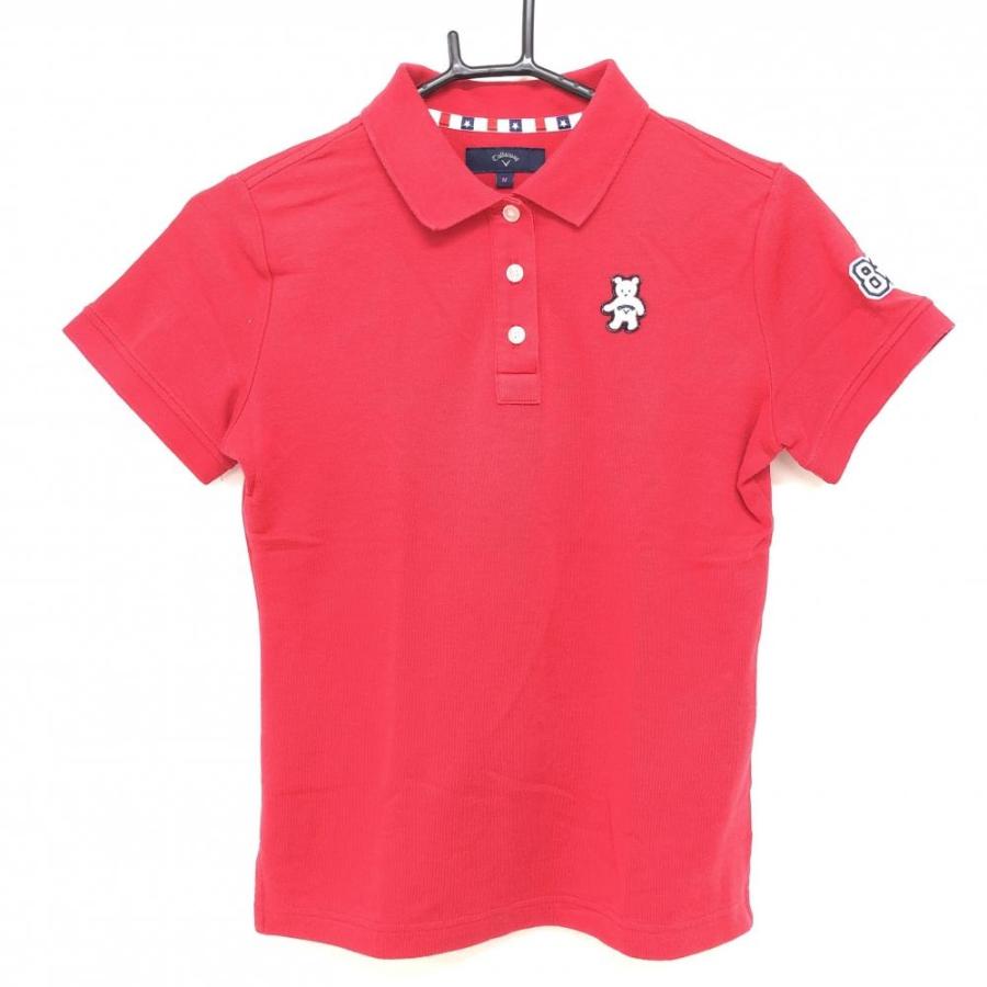 Callaway（キャロウェイ） 半袖ポロシャツ レッド クマ ナンバリング