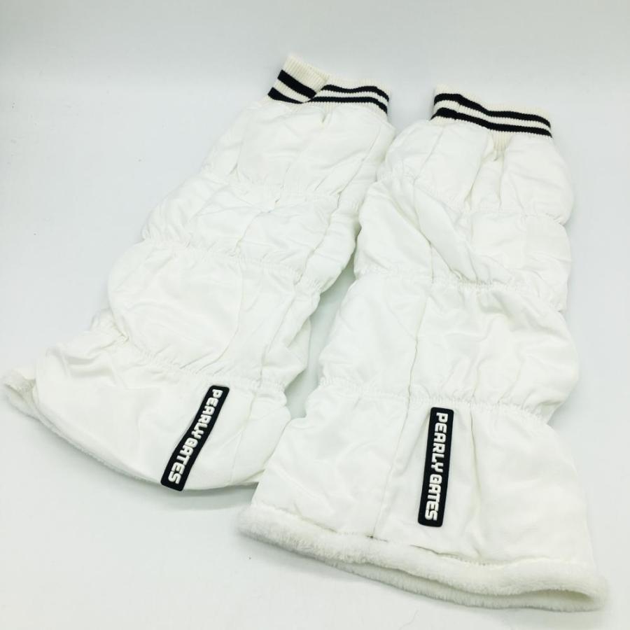 美品】PEARLY GATES パーリーゲイツ レッグウォーマー 白×ダーク