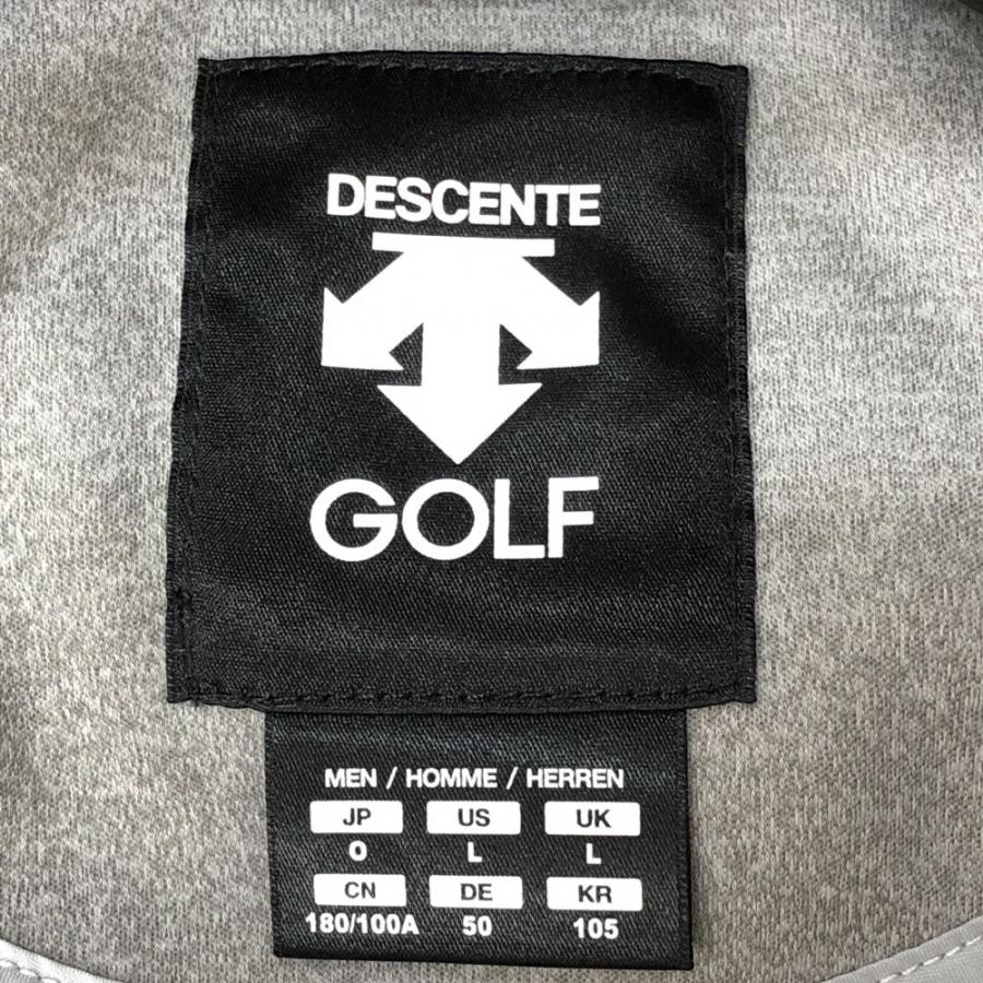 30%OFF価格／DESCENTE デサントゴルフ ダウンジャケット 杢グレー×黒