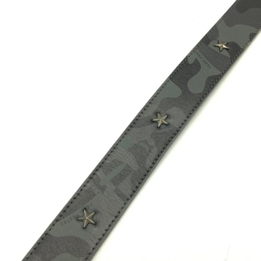 PEARLY GATES パーリーゲイツ ベルト グレー×黒 迷彩 カモフラ柄 星