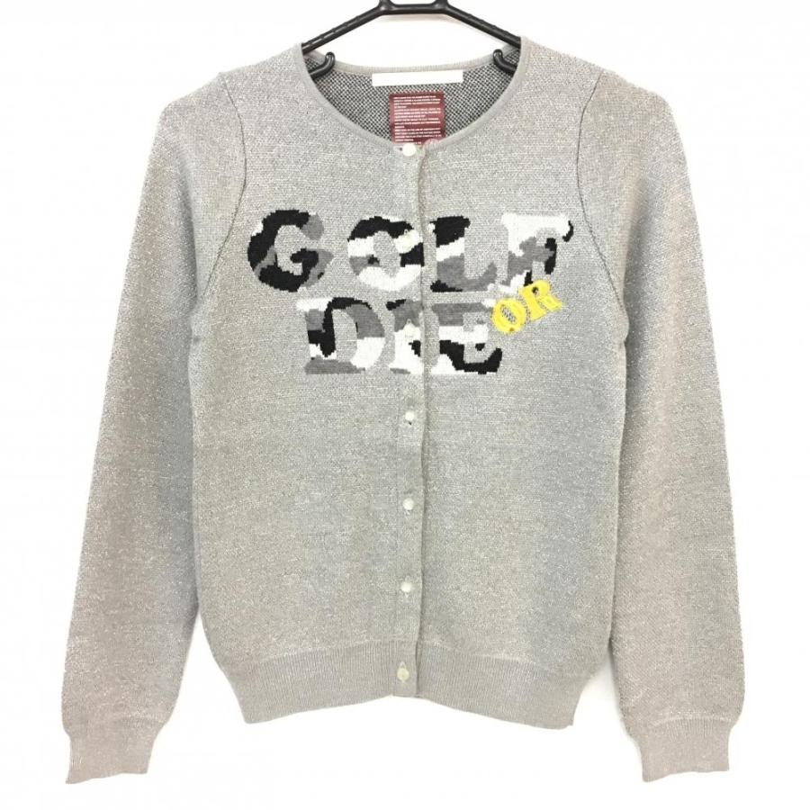 超美品)MARK＆LONA マークアンドロナ セーター ライトグレー ロゴ