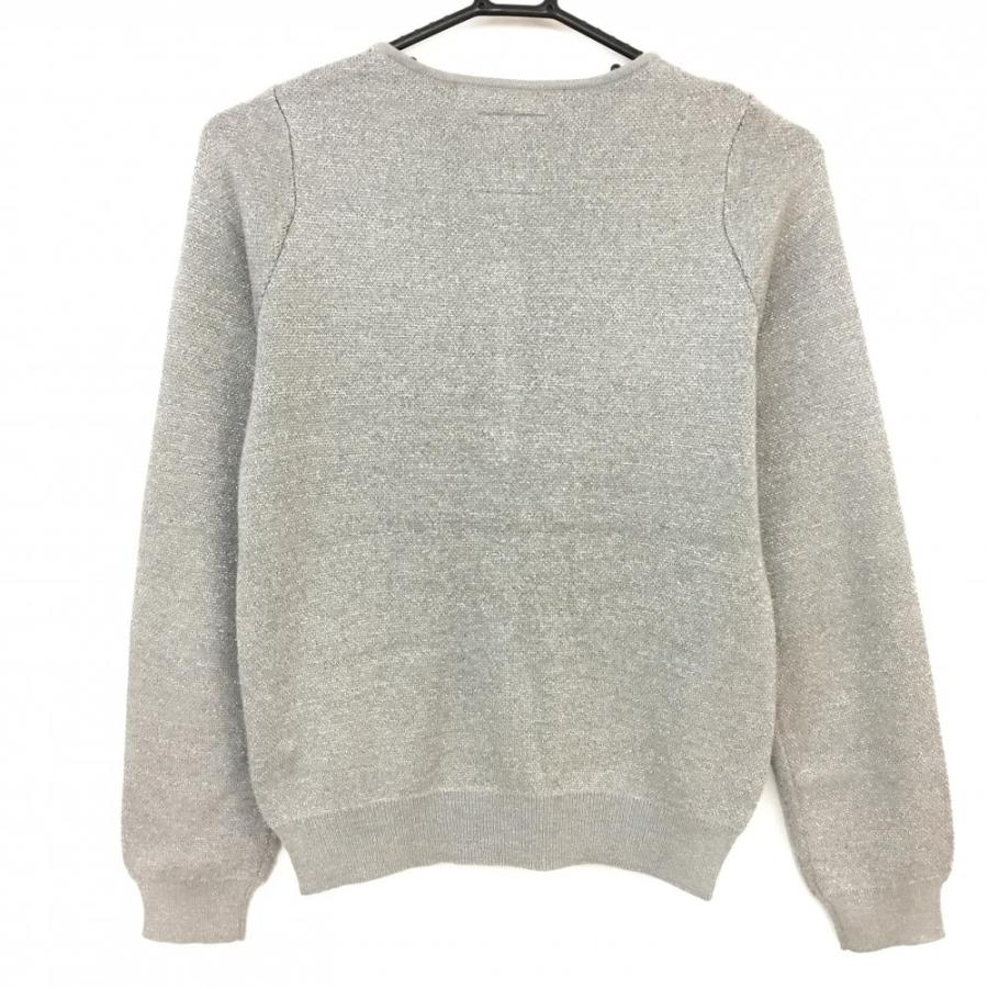 超美品)MARK＆LONA マークアンドロナ セーター ライトグレー ロゴ