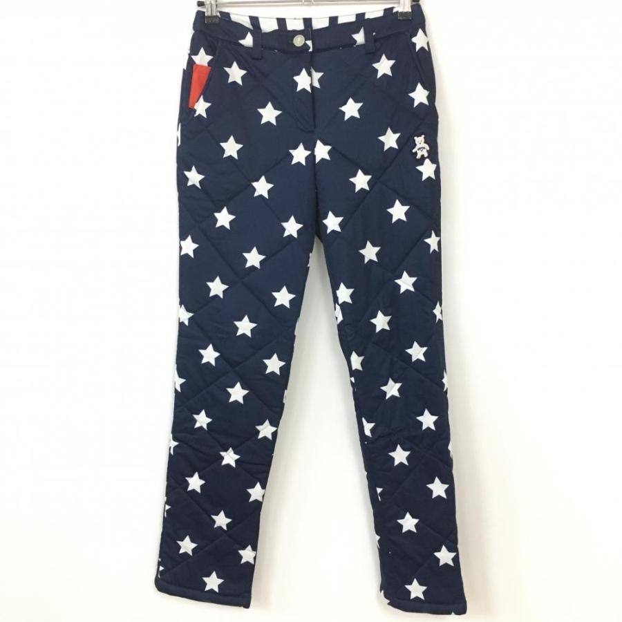 20%OFF価格／Callaway キャロウェイ 中綿パンツ ネイビー×白 星柄 総柄