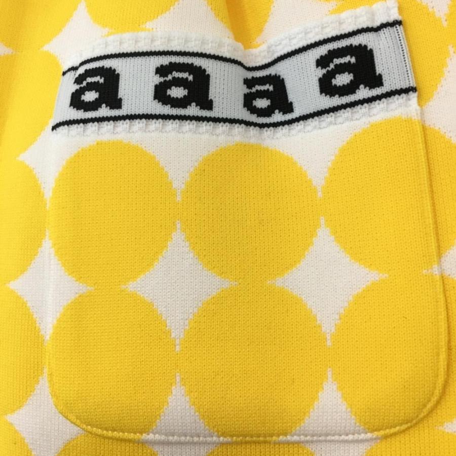 archivio（アルチビオ） ニットスカート イエロー×白 ドット柄