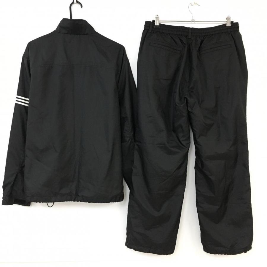 adidas（アディダス） セットアップ(ジャケット×パンツ)黒×白 裏微起毛