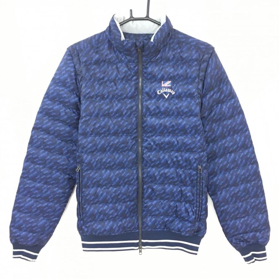 10%OFF価格／Callaway キャロウェイ 2WAYダウンジャケット ネイビー×白