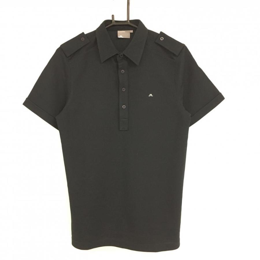 J.LINDEBERG（ジェイリンドバーグ） 半袖ポロシャツ 黒 無地 メンズ S