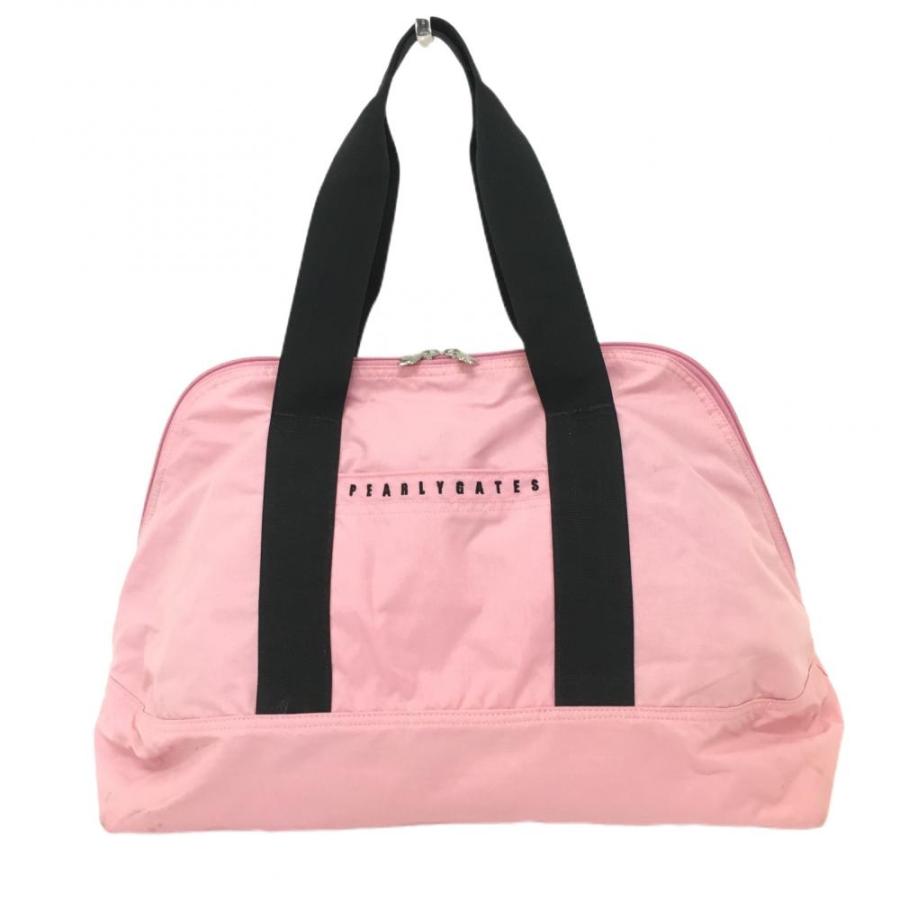 PEARLY GATES（パーリーゲイツ） ボストンバッグ ピンク×黒 内ポケット