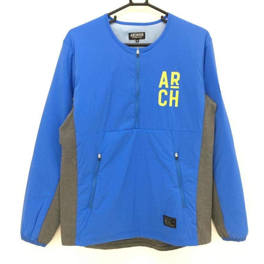 新品】アルチビオ 中綿プルオーバー ライトブルー×グレー 異素材切替