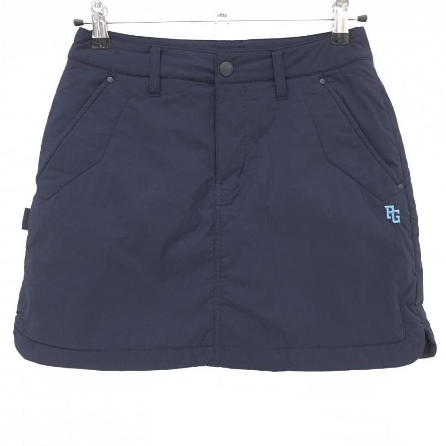 パーリーゲイツ 中綿スカート ネイビー 複数刺しゅうワッペン ポケット