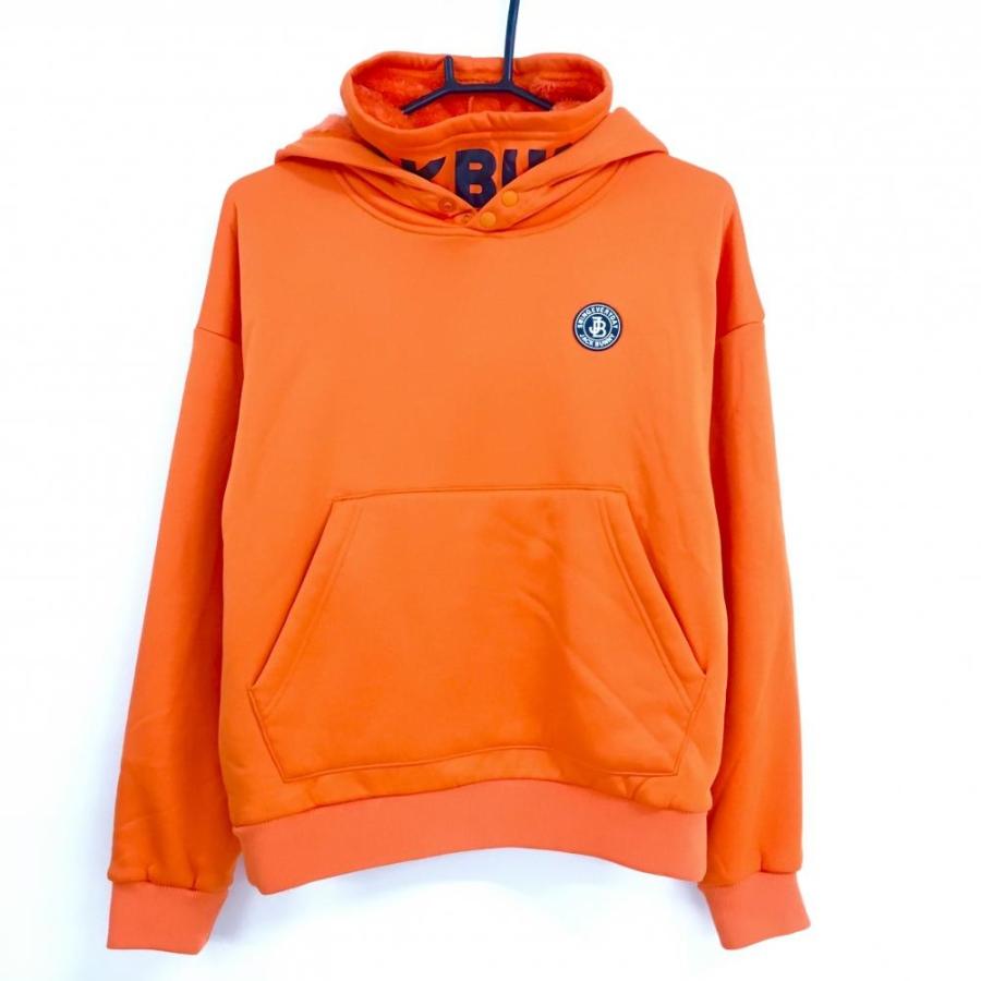 ジャックバニー パーカー オレンジ×黒 裏起毛 ハイネック レディース 0