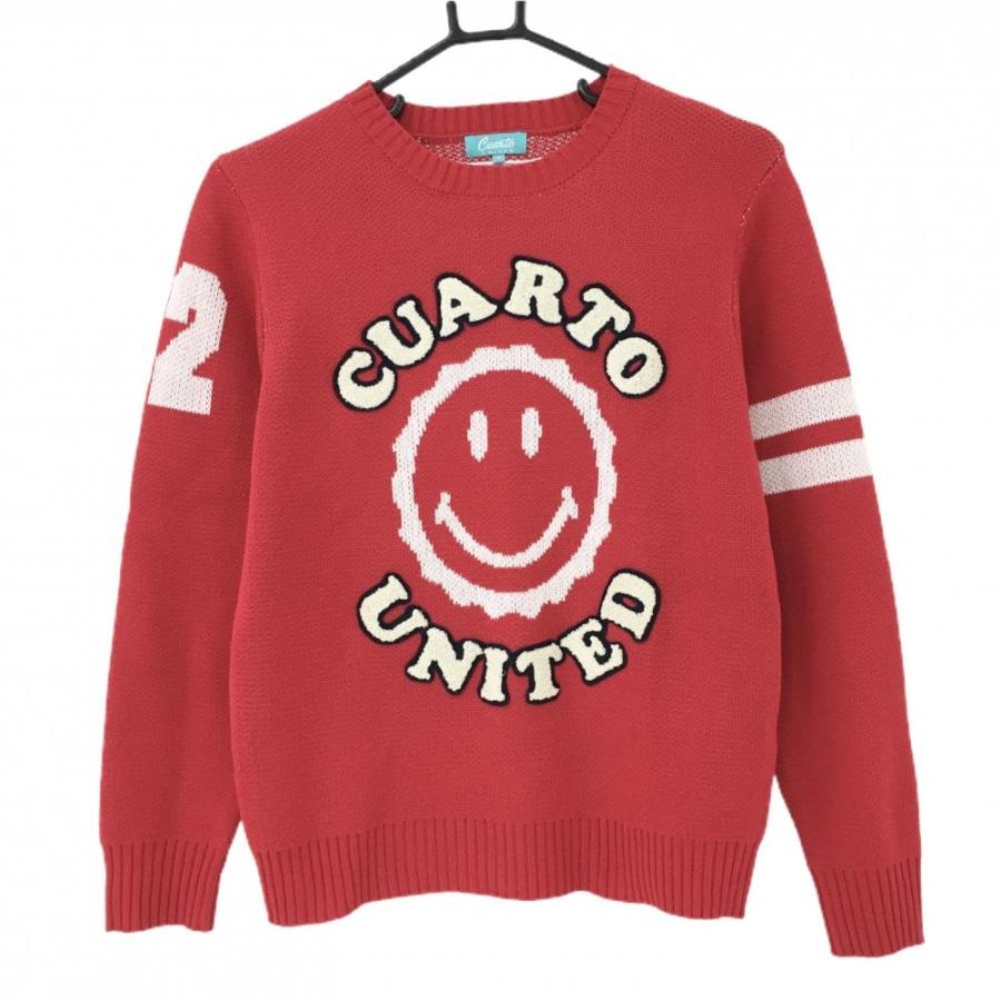 Cuarto UNITED（クアルトユナイテッド） セーター レッド×白 ニコ