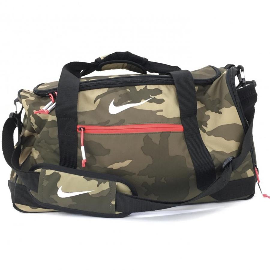 美品】ナイキ 2WAYビッグボストンバッグ カーキ×ベージュ 迷彩