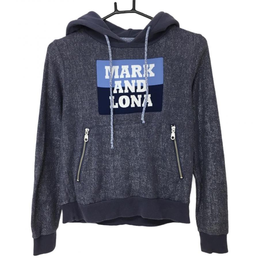 MARK&LONA（マークアンドロナ） パーカー グレーパープル系×白