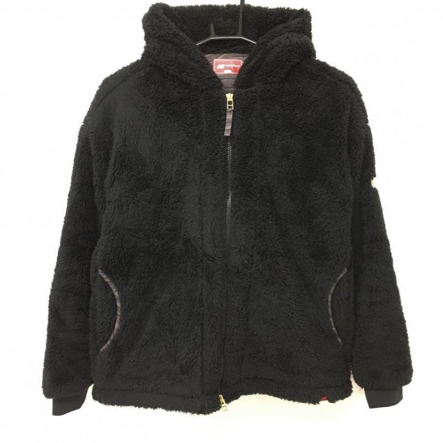 美品】ニューバランスゴルフ ジップパーカー 黒 ボア ジャケット