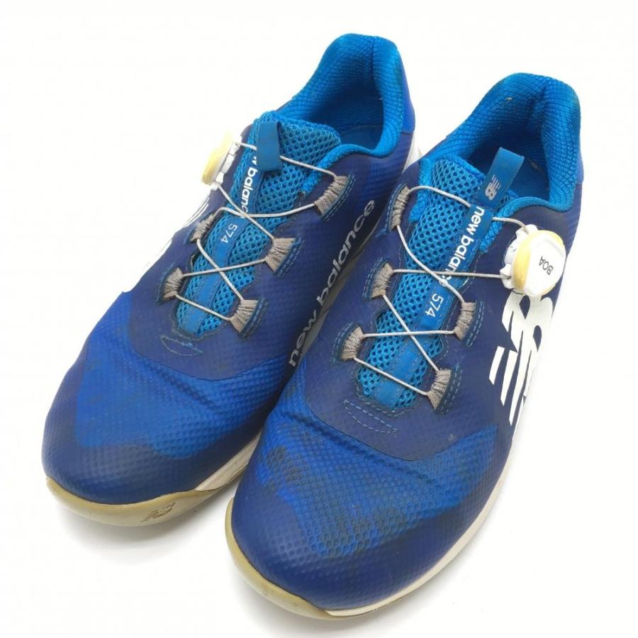 ニューバランスゴルフ ゴルフシューズ ブルー×白 MGBF574B ボア