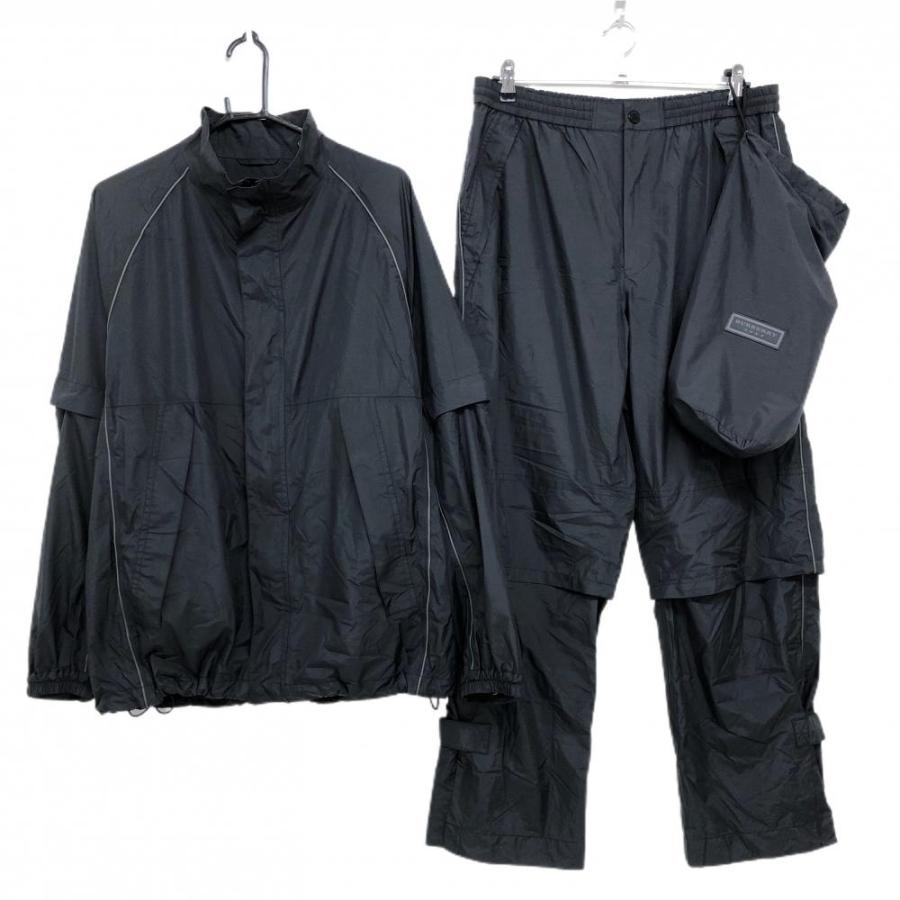 バーバリーゴルフ レインウェア 上下セット2WAYジャケット×パンツ 黒