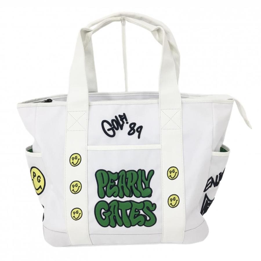 PEARLY GATES（パーリーゲイツ） ロッカーバッグ 白×イエロー ニコ
