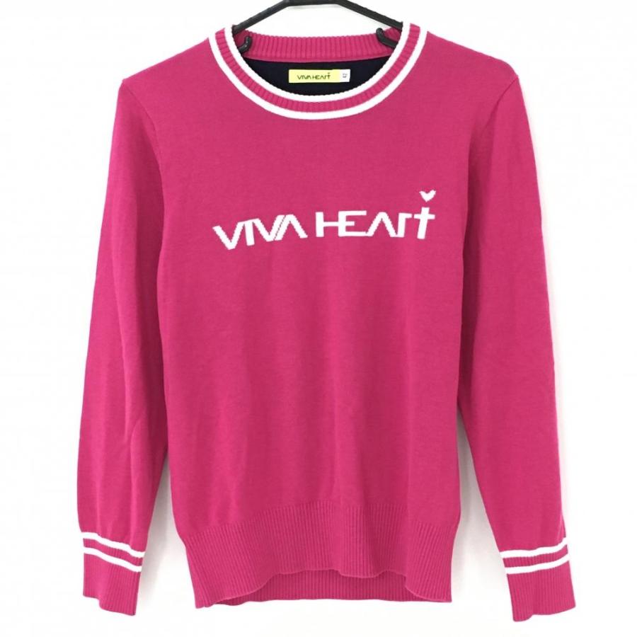 VIVA HEART（ビバハート） セーター ピンク×白 ニット アクリル混