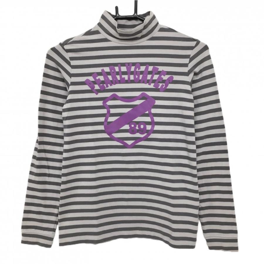 PEARLY GATES（パーリーゲイツ） 長袖ハイネックシャツ ライトグレー