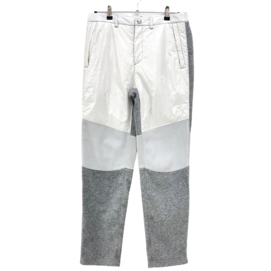 マークアンドロナ 異素材ダウンパンツ グレー×白 一部ダウン ダウン45