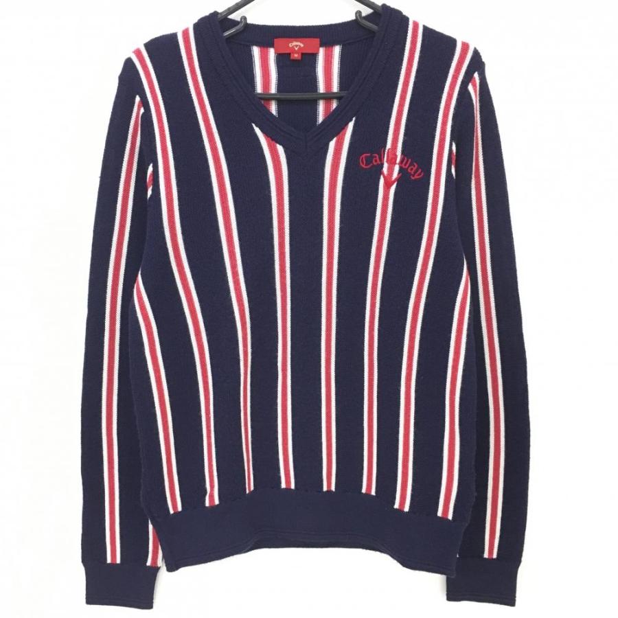 美品】キャロウェイ レッドレーベル セーター ネイビー×レッド