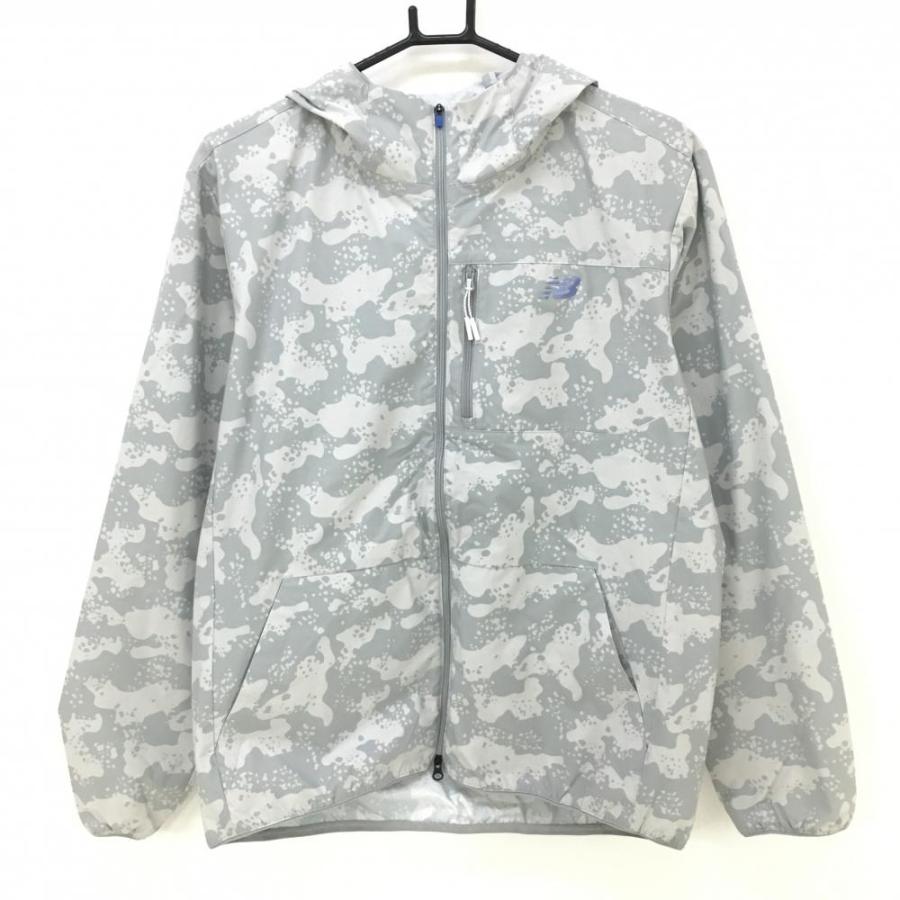 超美品】ニューバランスゴルフ ジップパーカー グレー×ライトグレー