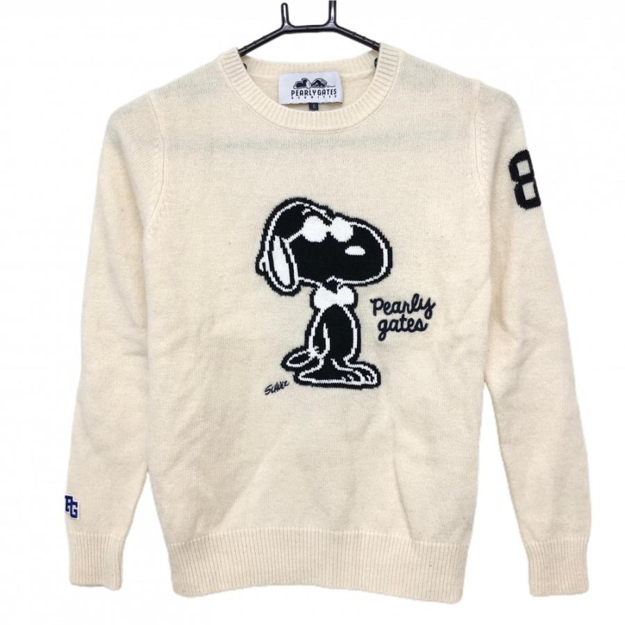 美品】パーリーゲイツ×PEANUTS セーター アイボリー×ネイビー
