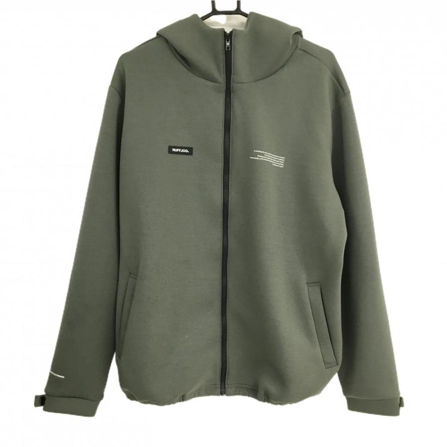 RUFFLOG（ラフロッグ） 【美品】ラフロッグ ジップパーカー カーキ×白