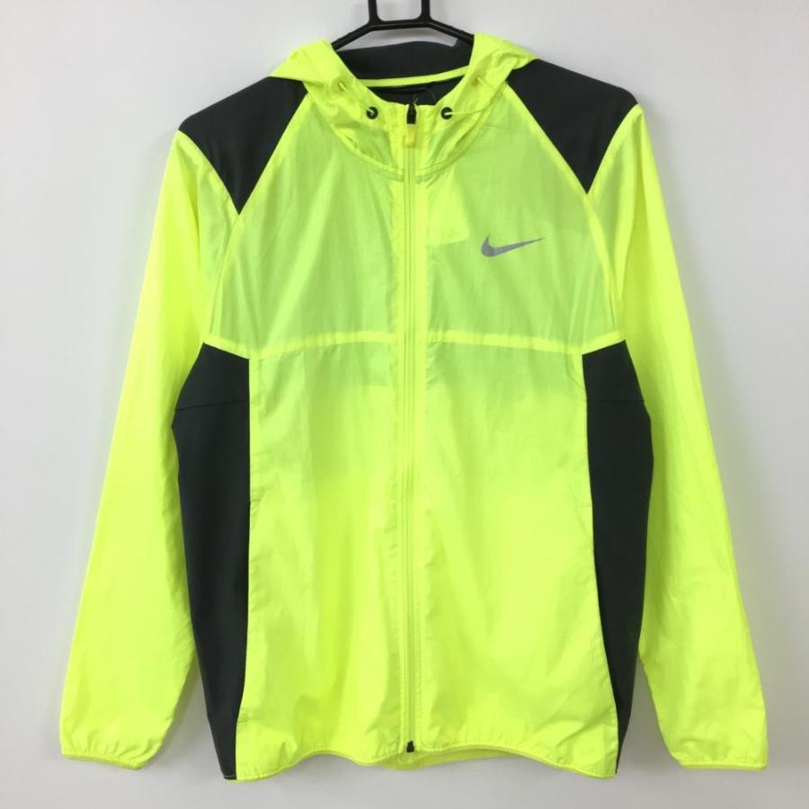NIKE（ナイキ） ジャケットブルゾン 蛍光イエロー×黒 ウインド
