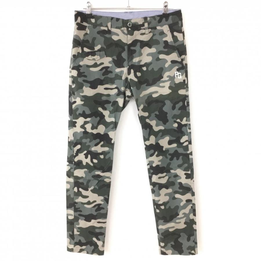 美品】PEARLY GATES パーリーゲイツ パンツ カーキ×黒 迷彩 カモフラ柄