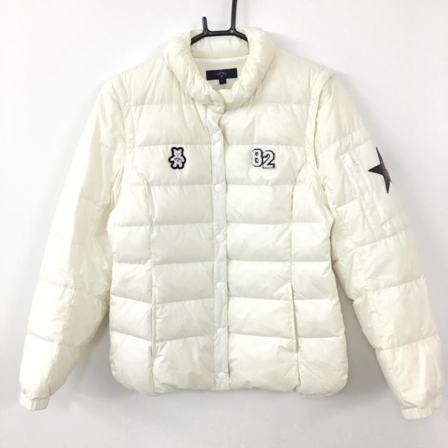 Callaway（キャロウェイ） 2WAYダウンジャケット 白 袖着脱可 星・ベア