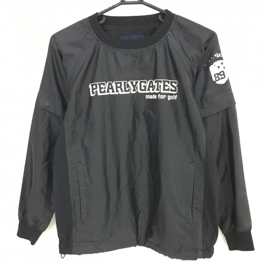 パーリーゲイツ 2WAYスニード 黒×白 裏メッシュ ブルゾン 袖着脱可