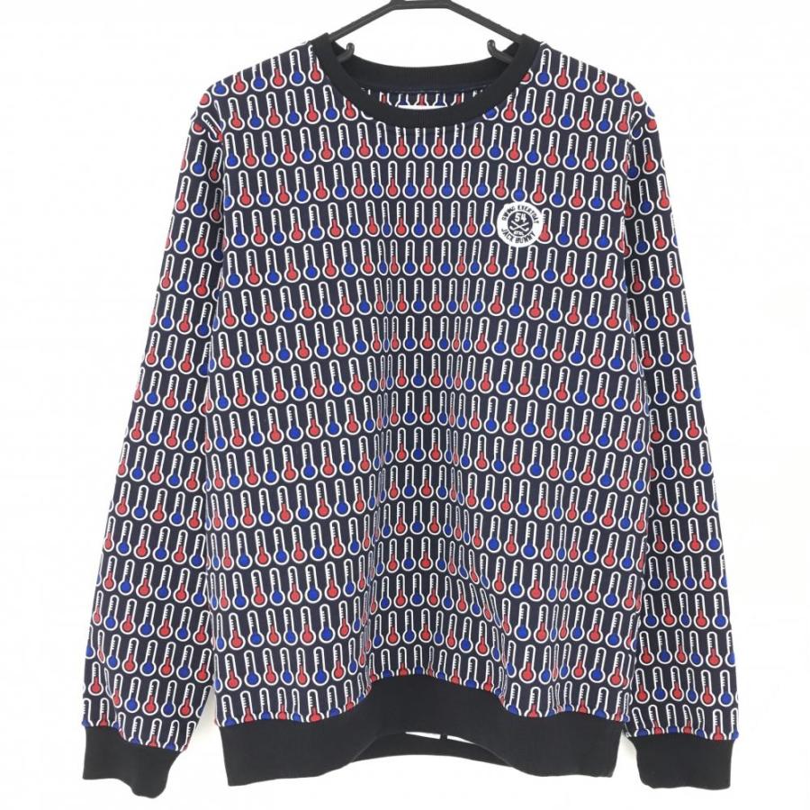 Jack Bunny!!（ジャックバニー） トレーナー ネイビー×レッド 総柄 裏