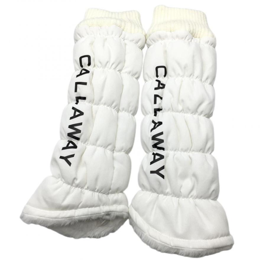 Callaway（キャロウェイ） 中綿レッグウォーマー 白×黒 内側ボア