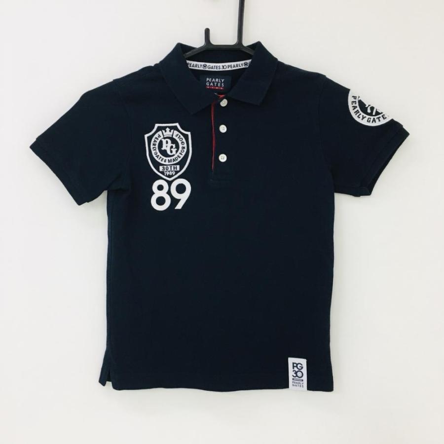 PEARLY GATES（パーリーゲイツ） 半袖ポロシャツ ネイビー×白 30周年