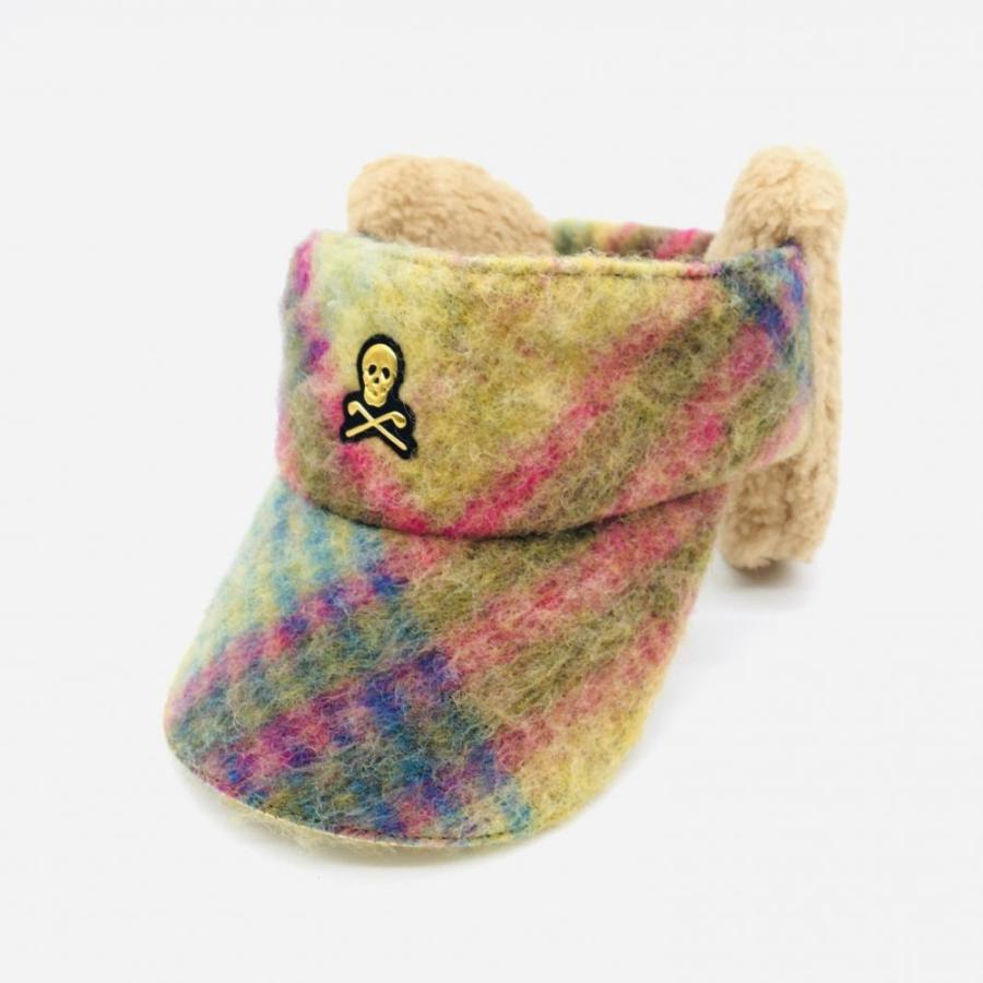 MARK&LONA（マークアンドロナ） 耳当て付ニットサンバイザー ベージュ