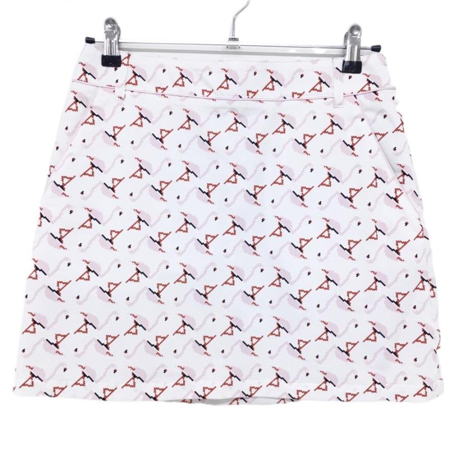 JUN&ROPE'（ジュンアンドロペ） スカート 白×ピンク フラミンゴ柄