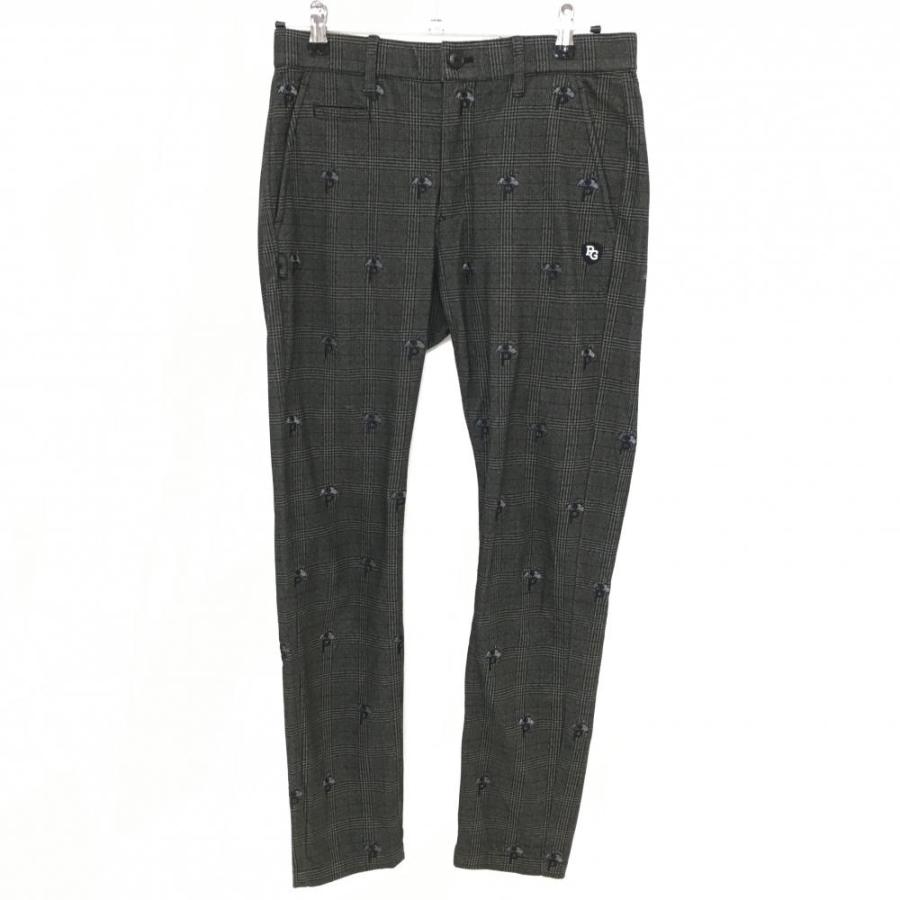 超美品】パーリーゲイツ パンツ×PEANUTS グレー×黒 グレンチェック