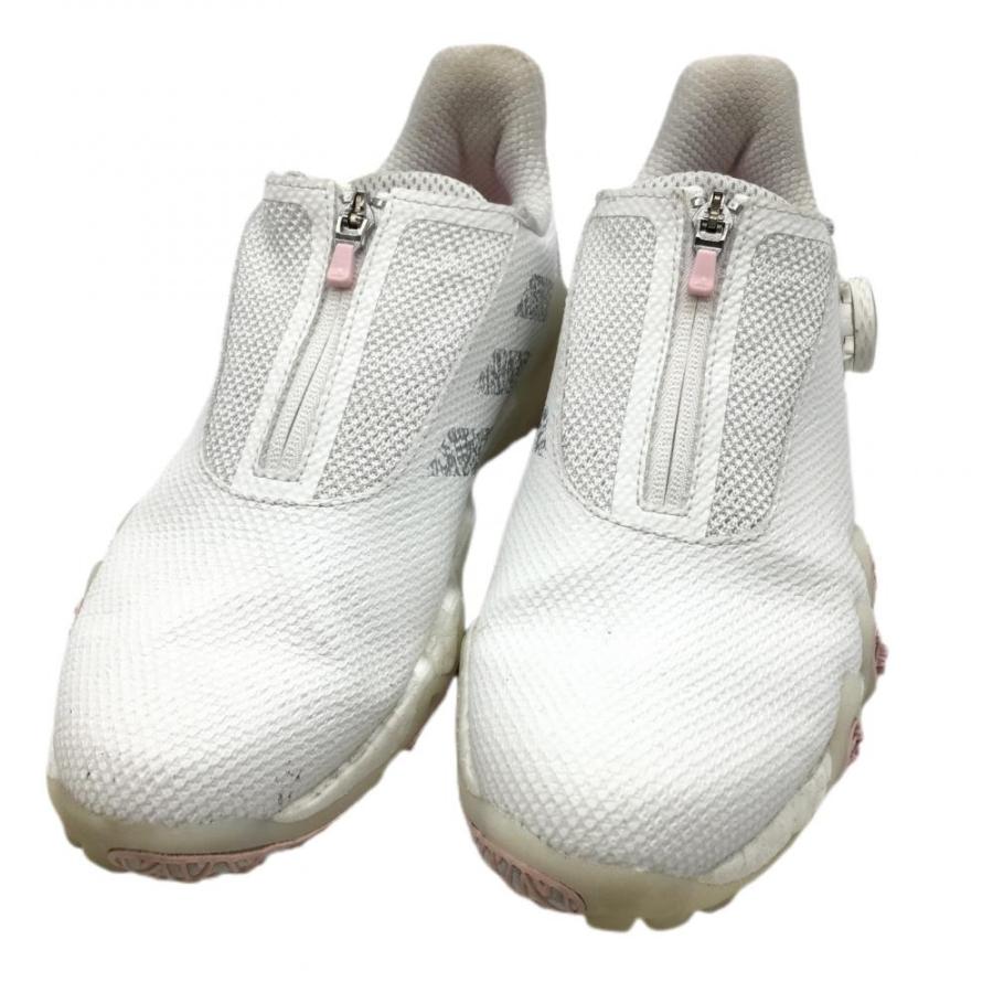 adidas（アディダス） ゴルフシューズ 白×ピンク 791001 スパイクレス