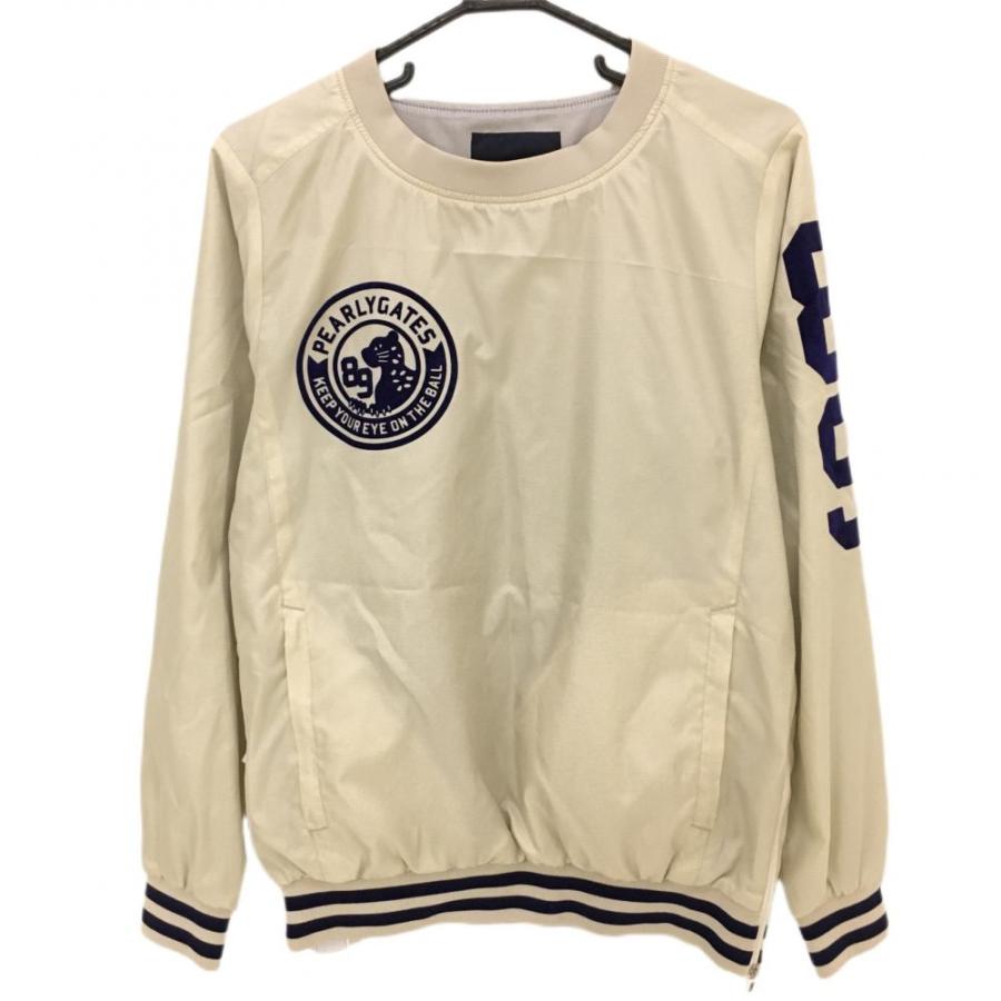 超美品】パーリーゲイツ スニード ベージュ×ネイビー 地模様 蓄熱裏地