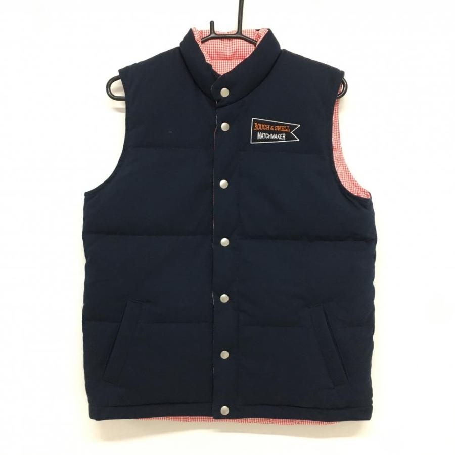 超美品】ラフアンドスウェル リバーシブルダウンベスト ネイビー